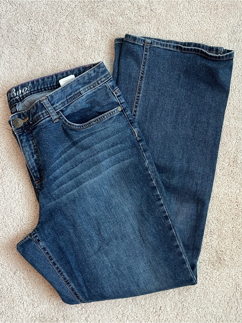 Tommy Hilfiger Womens Size 16 Blue Curvy Boot Cut Jeans Medium Indigo Denim